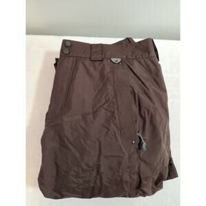 Columbia Omni-Tech Ski Pants Womens Medium Brown Snow Winter Insulated Salopette